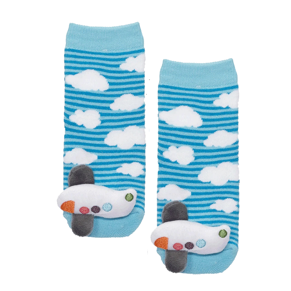 Messy Moose Socks, Airplane, 6 Pack