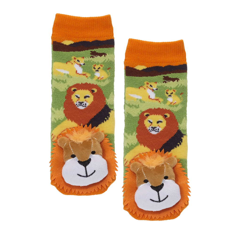 Messy Moose Socks, Lion, 6 Pack