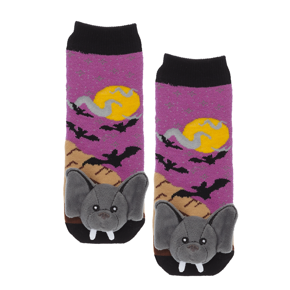Messy Moose Socks, Bat, 6 Pack