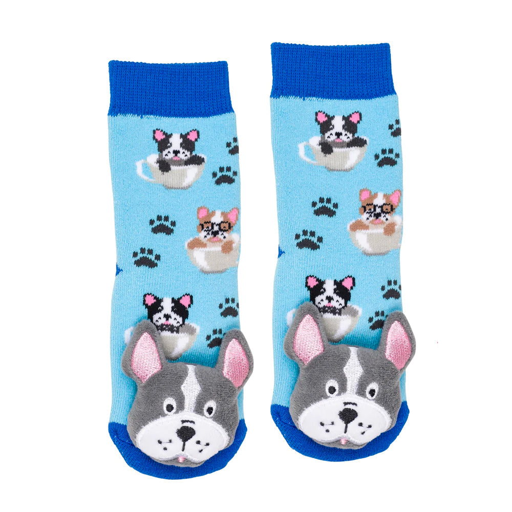 Messy Moose Socks, Tea Cup Bulldog, 6 Pack