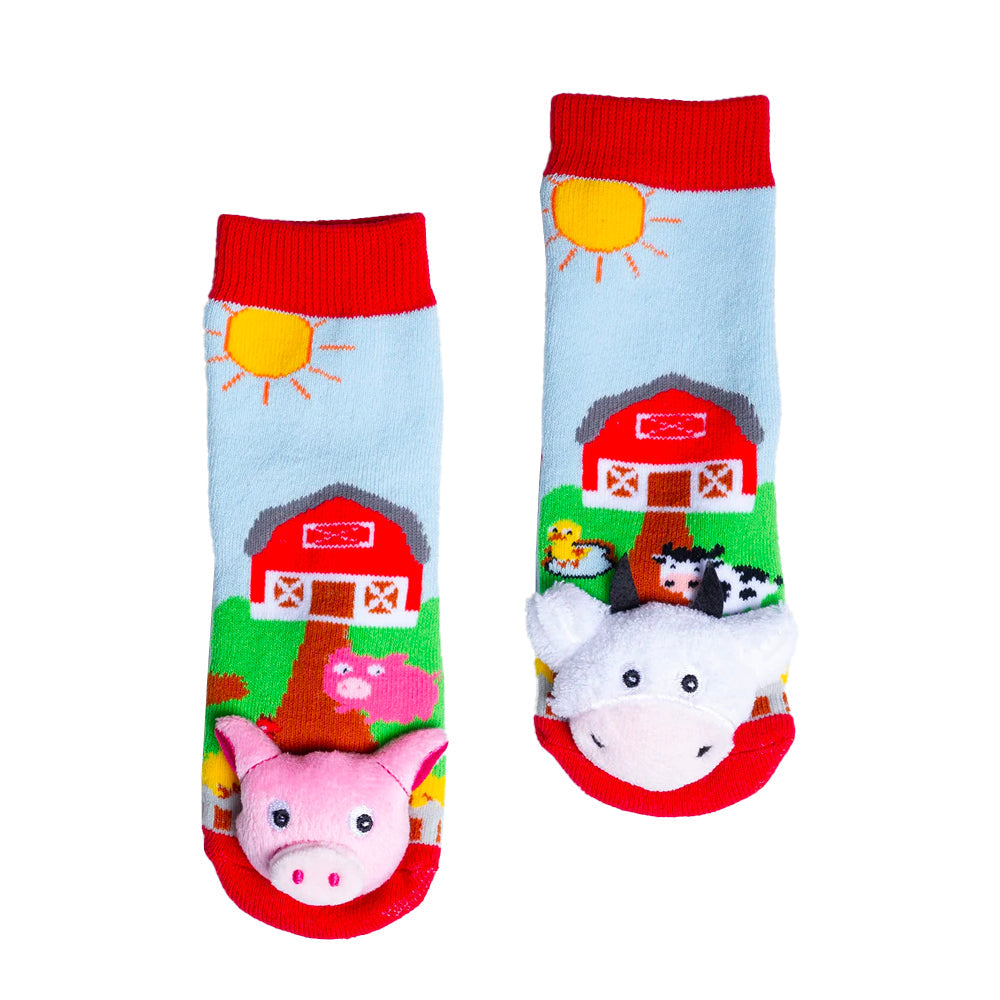 Messy Moose Socks, Cow / Pig Mismatch, 6 Pack
