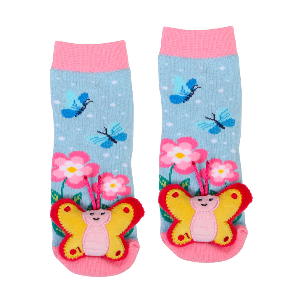 Messy Moose Socks, Butterfly, 6 Pack