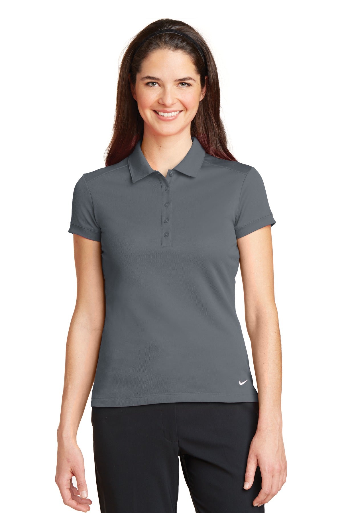 Nike Ladies Dri-FIT Solid Icon Pique Modern Fit Polo