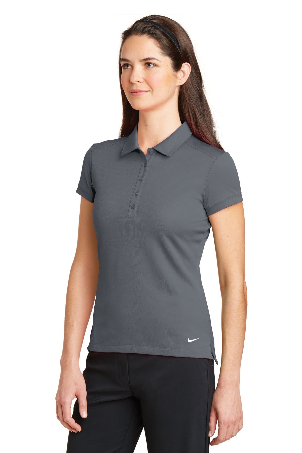 Nike Ladies Dri-FIT Solid Icon Pique Modern Fit Polo