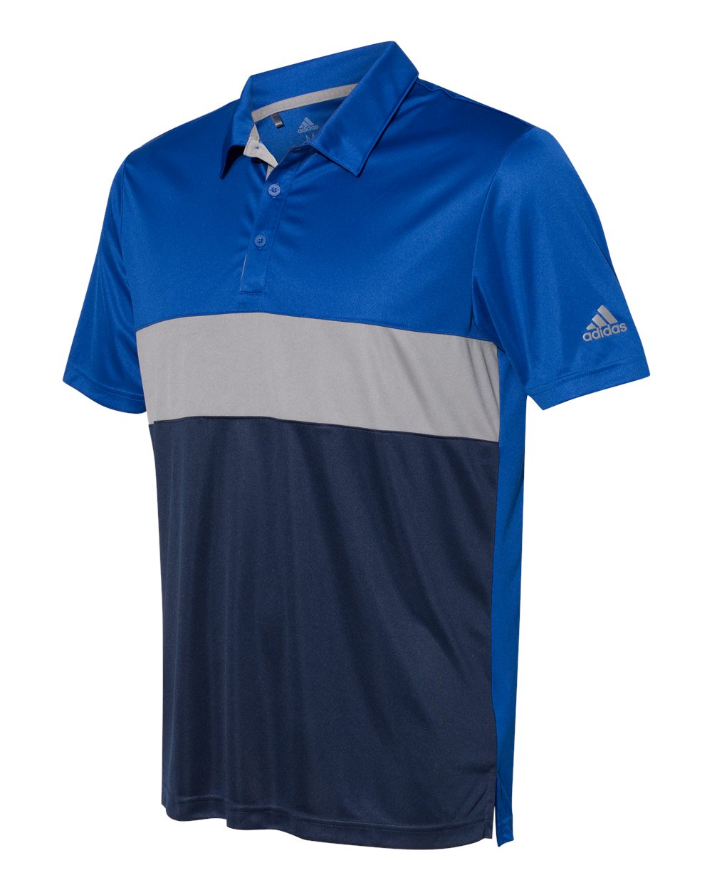 Adidas A236 Merch Block Sport Shirt - Collegiate Royal Grey Three Collegiate Navy