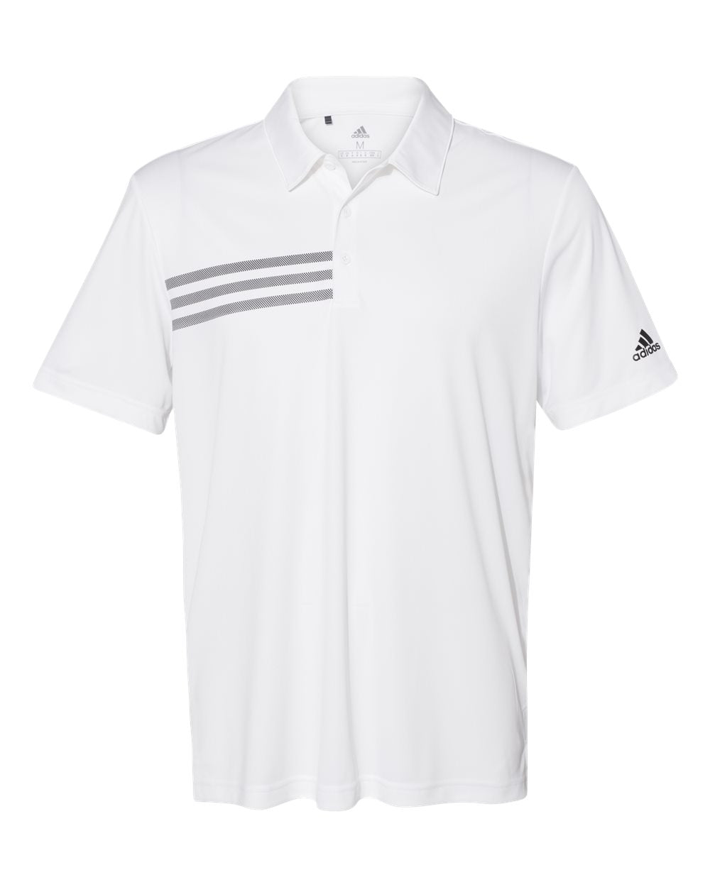 Adidas A324 3-Stripes Chest Sport Shirt - White Black