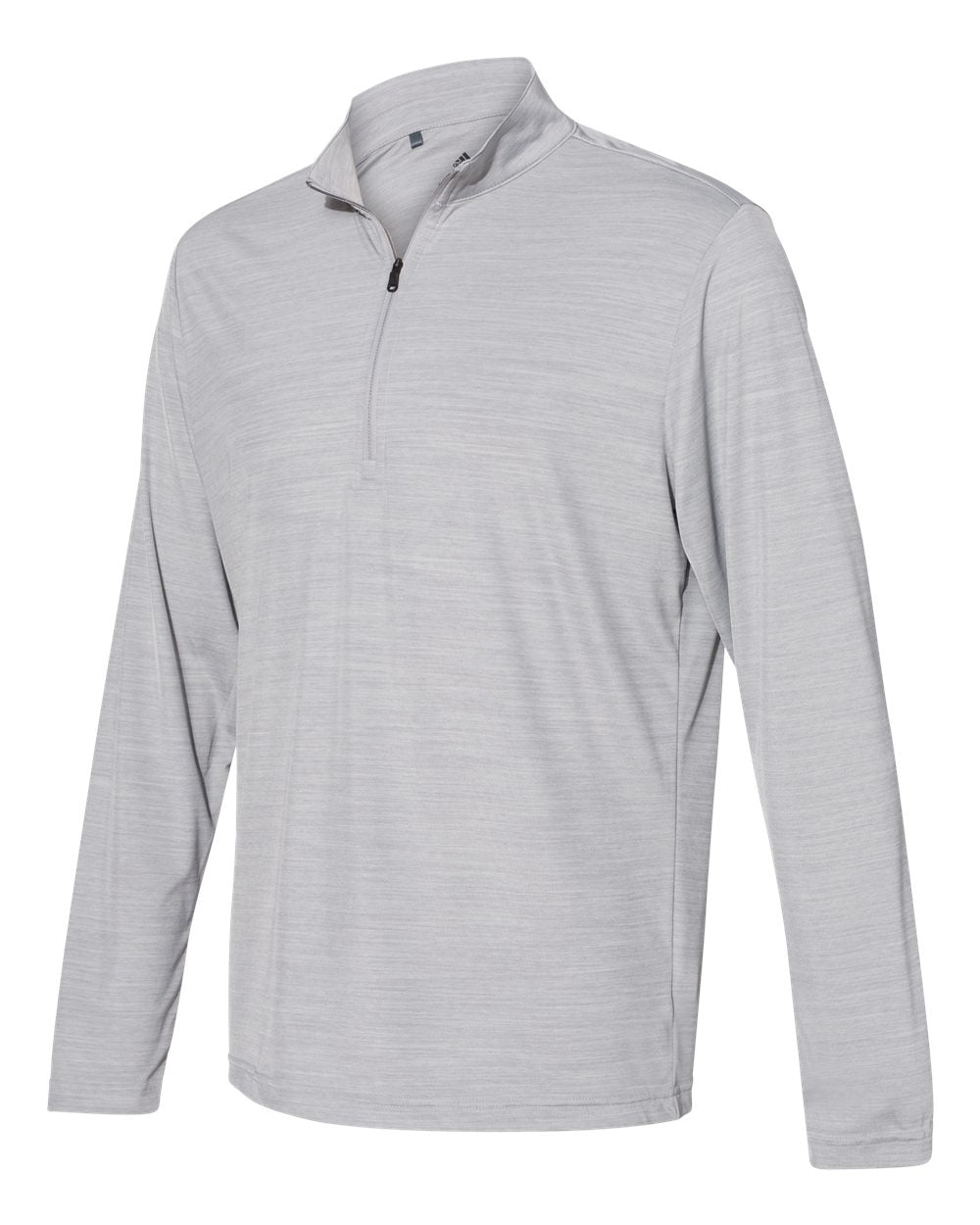 Adidas A475 Lightweight M??lange Quarter-Zip Pullover - Mid Grey Melange