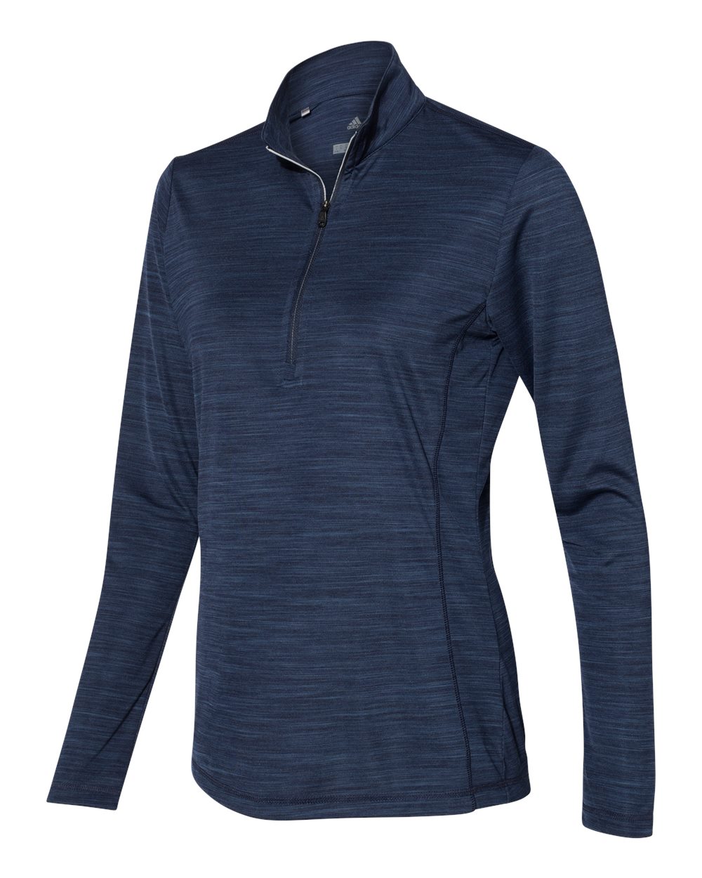 Adidas A476 Women's Lightweight M??lange Quarter-Zip Pullover - Collegiate Navy Melange