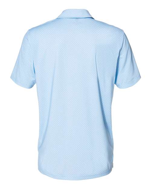 Adidas A498 Diamond Dot Print Polo - Glow Blue White Navy