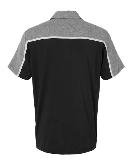 Adidas A512 Ultimate Colorblock Polo - Black Grey Two Grey Five Melange