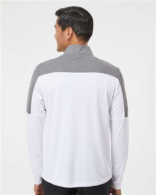 Adidas A552 Lightweight Quarter-Zip Pullover - White Gray Three Melange