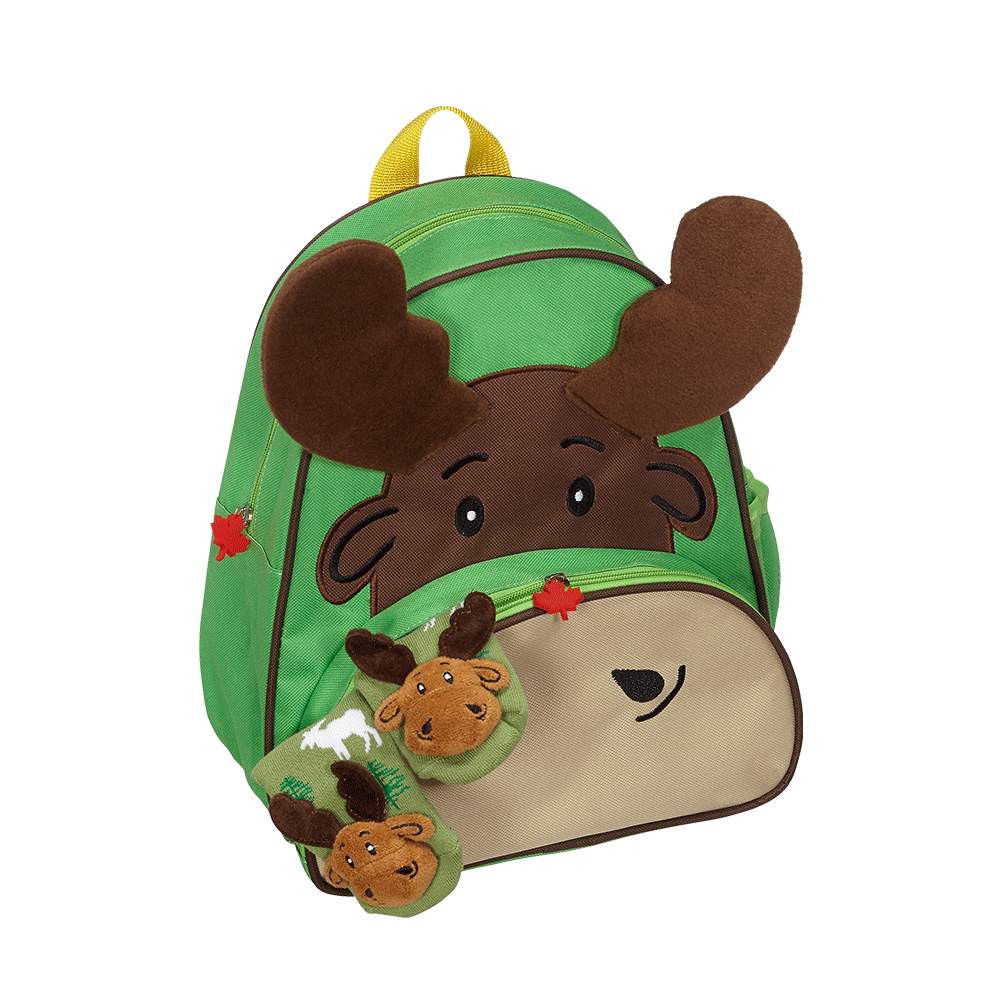 Moose Backpack, Messy Moose Socks