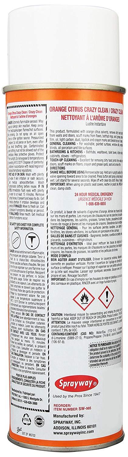 Sprayway 985 Orange Citrus Crazy Clean Spray