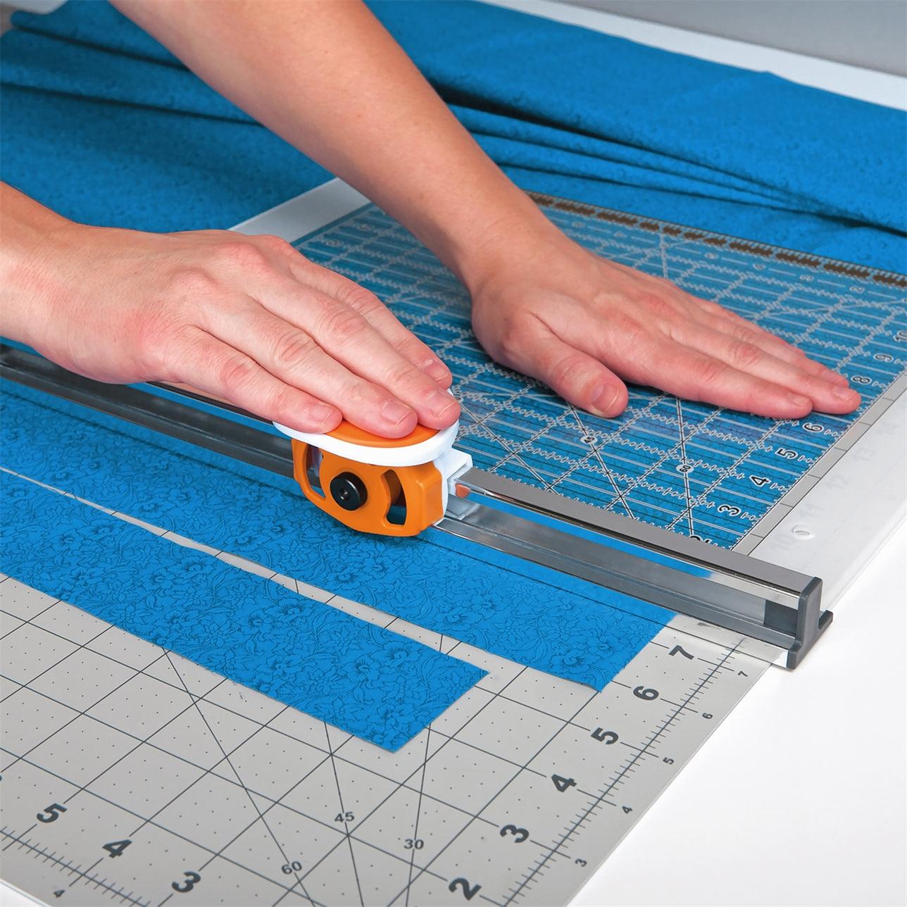 Fiskars rotary cutter quilting strips ruler technique
