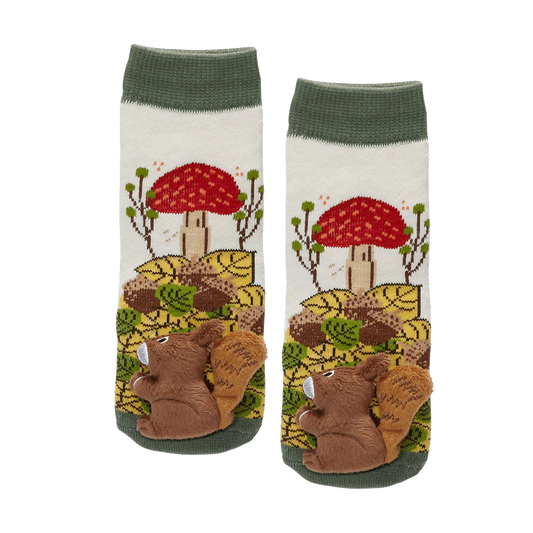 Messy Moose Socks, Squirrel, 6 Pack