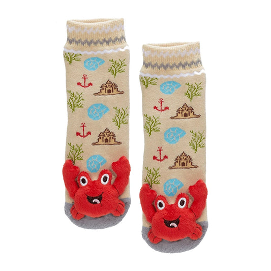 Messy Moose Socks, Crab, 6 Pack