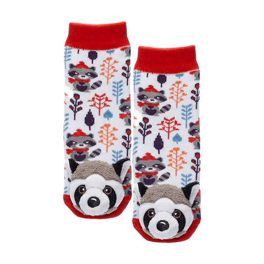 Messy Moose Socks, Country Raccoon, 6 Pack