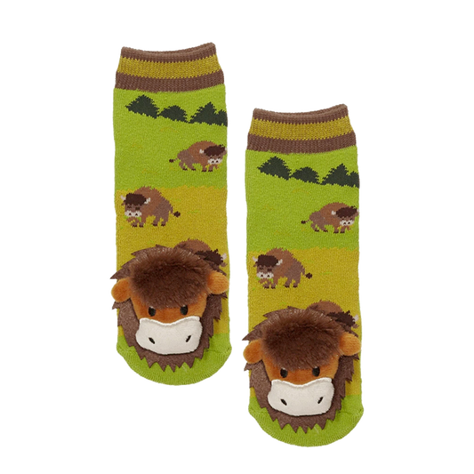 Messy Moose Socks, Bison, 6 Pack