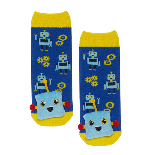 Messy Moose Socks, Robot, 6 Pack