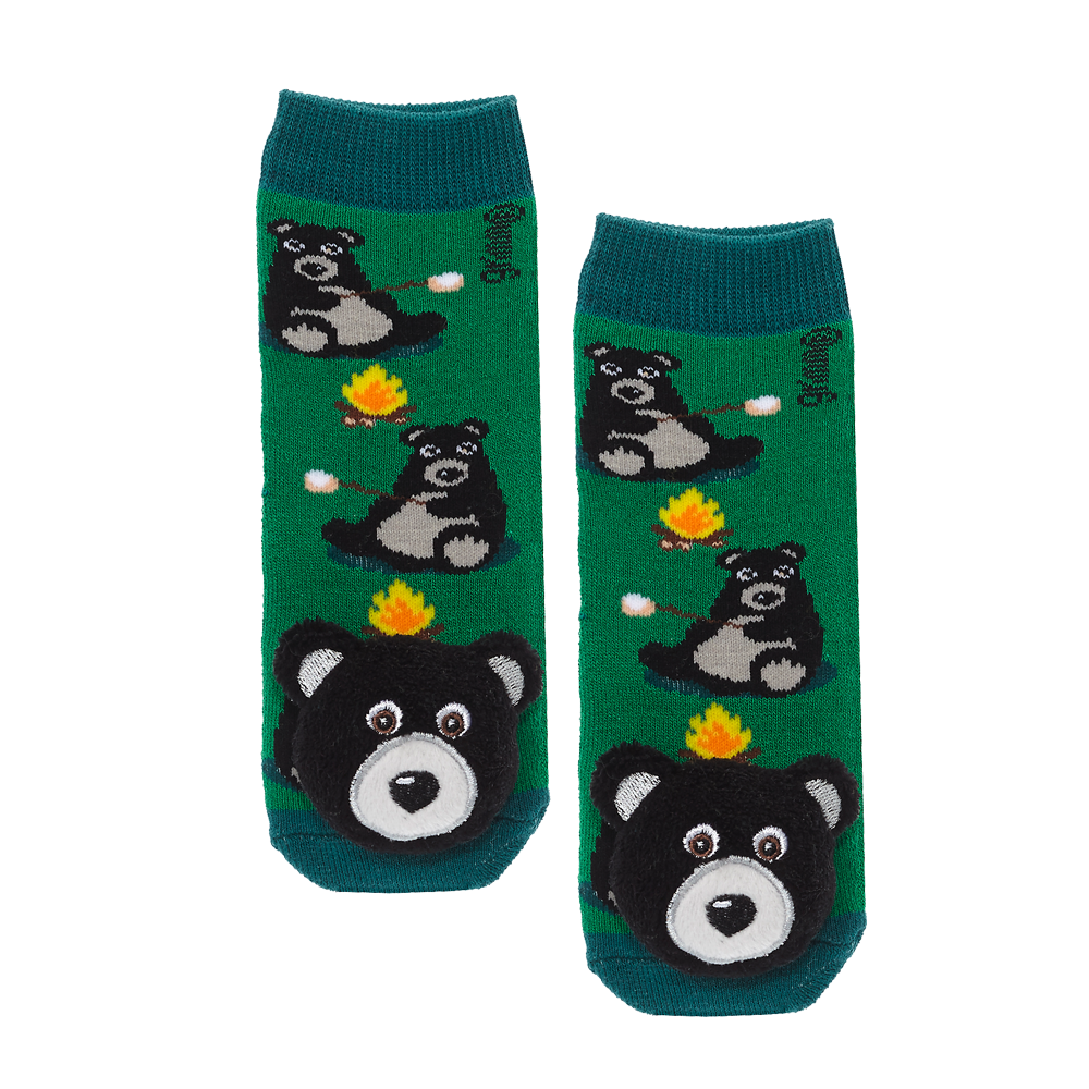 Messy Moose Socks, Grimm Black Bear, 6 Pack