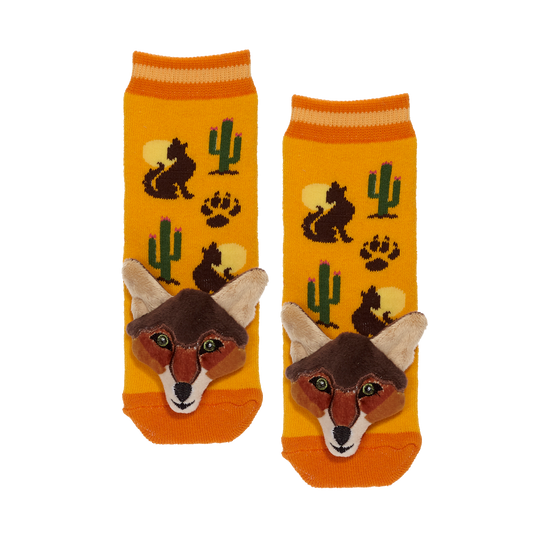 Messy Moose Socks, Howling Coyote, 6 Pack