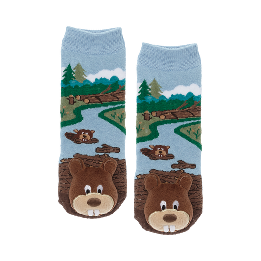 Messy Moose Socks, Beaver, 6 Pack