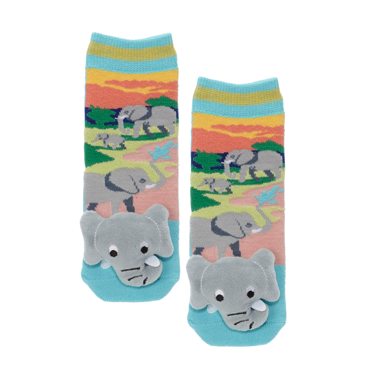 Messy Moose Socks, Elephant, 6 Pack