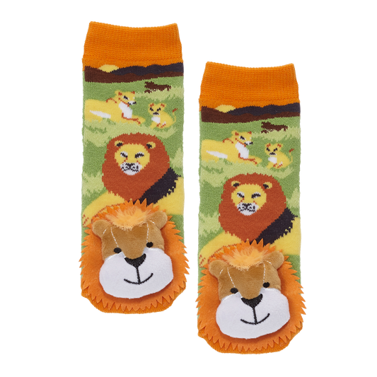 Messy Moose Socks, Lion, 6 Pack