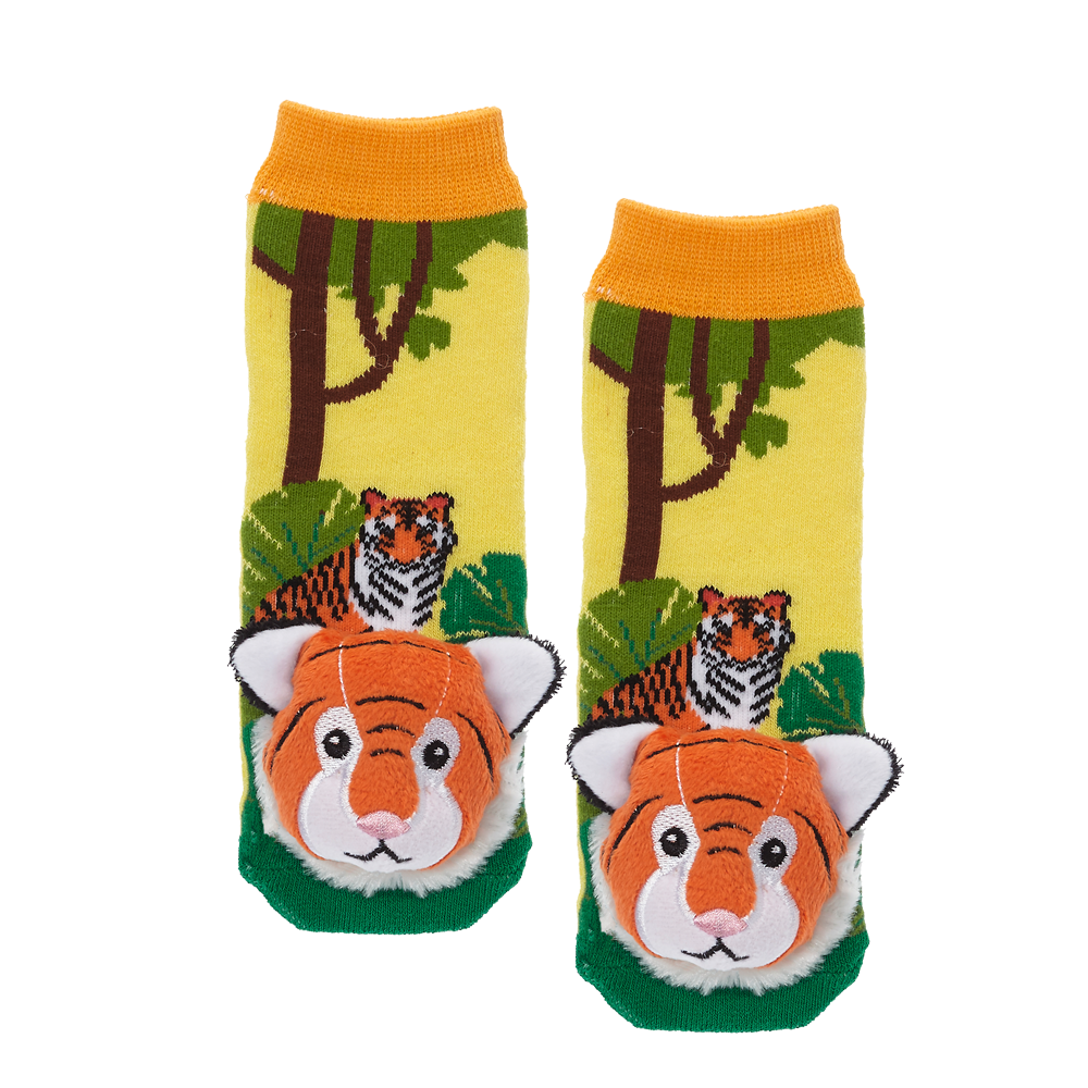 Messy Moose Socks, Tiger, 6 Pack