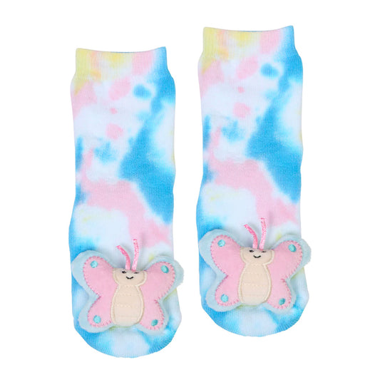 Messy Moose Socks, Tie Dye Butterfly, 6 Pack