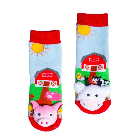 Messy Moose Socks, Cow / Pig Mismatch, 6 Pack