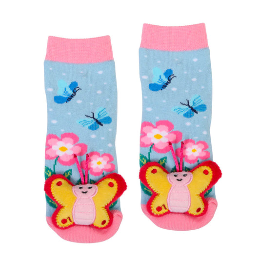 Messy Moose Socks, Butterfly, 6 Pack