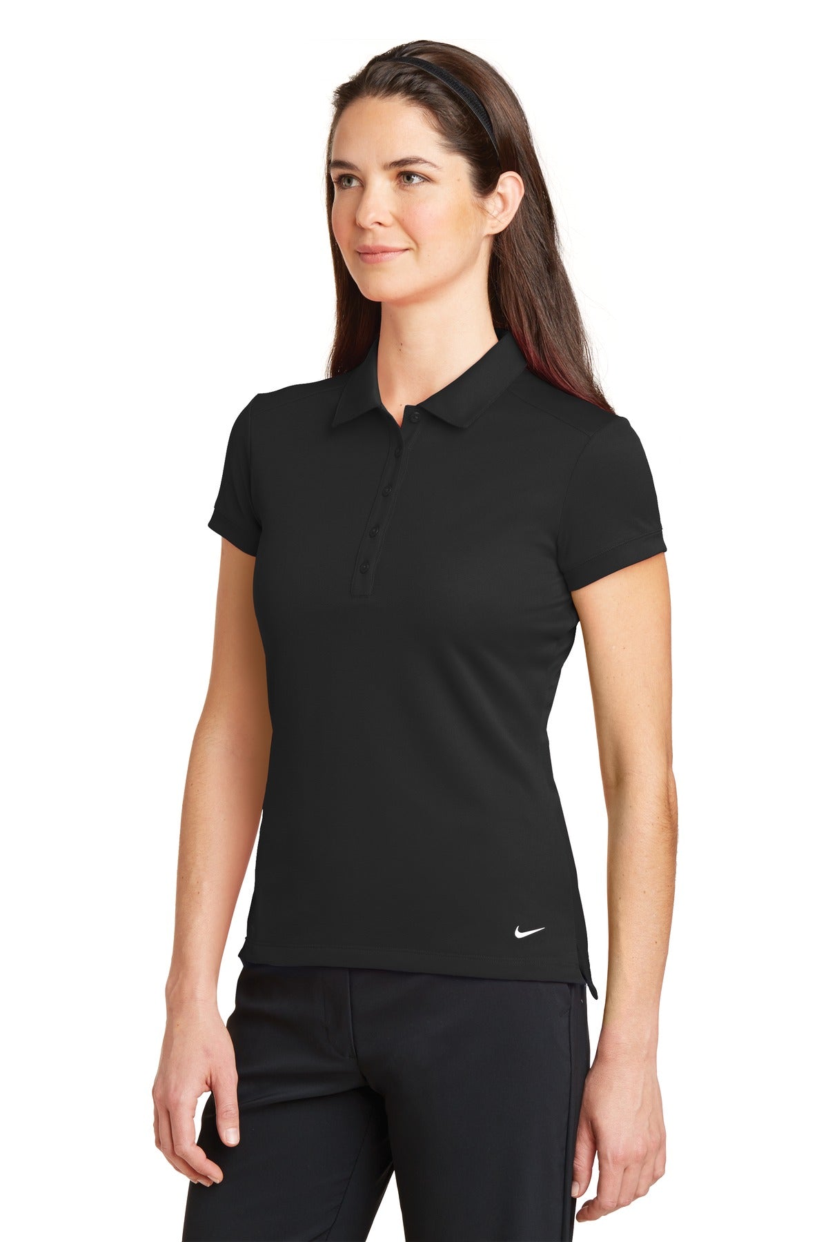 Nike Ladies Dri-FIT Solid Icon Pique Modern Fit Polo