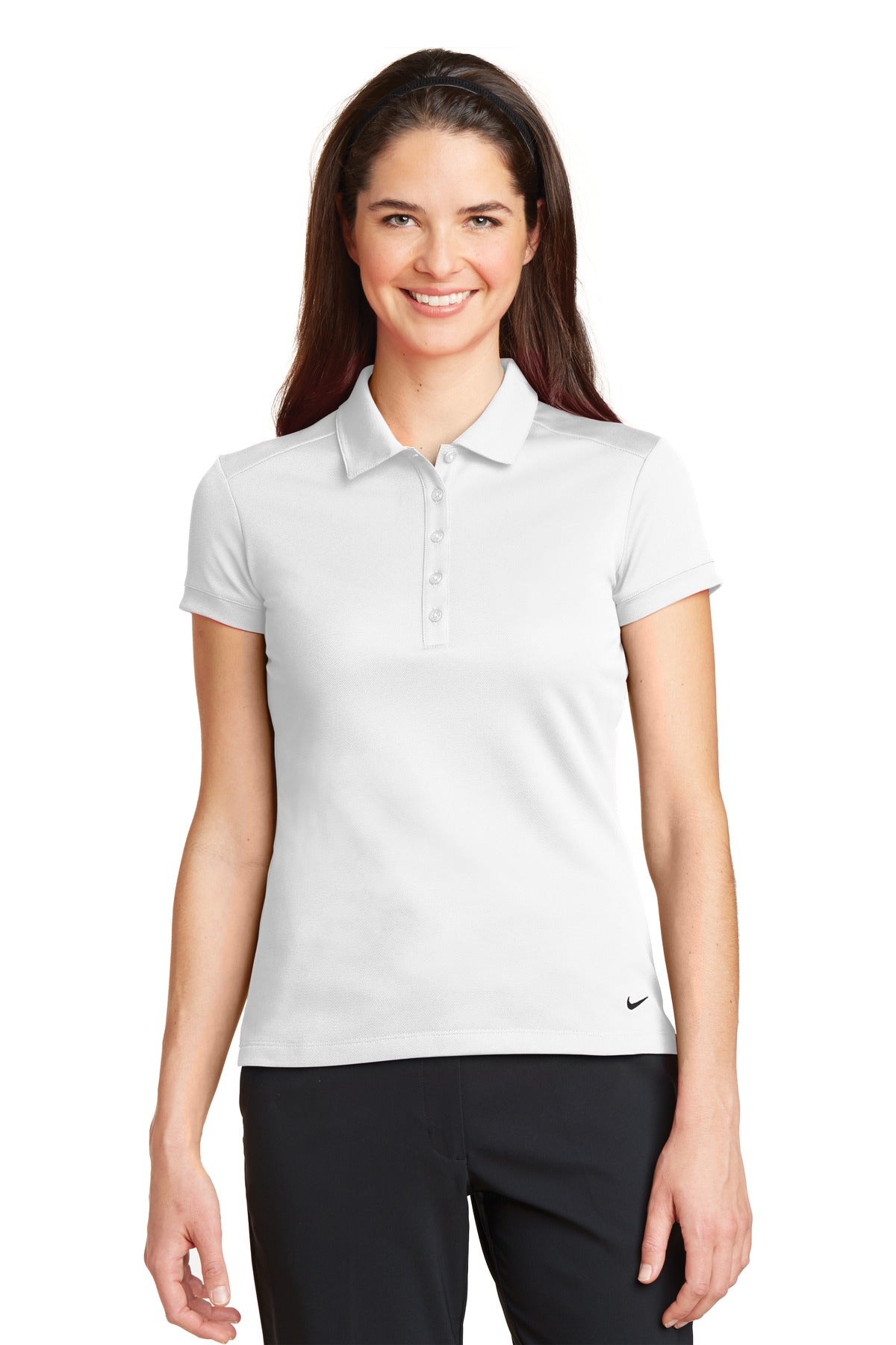 Nike Ladies Dri-FIT Solid Icon Pique Modern Fit Polo