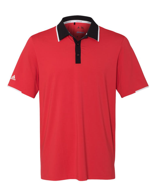 Adidas A166 Performance Colorblock Sport Shirt - Ray Red Black White