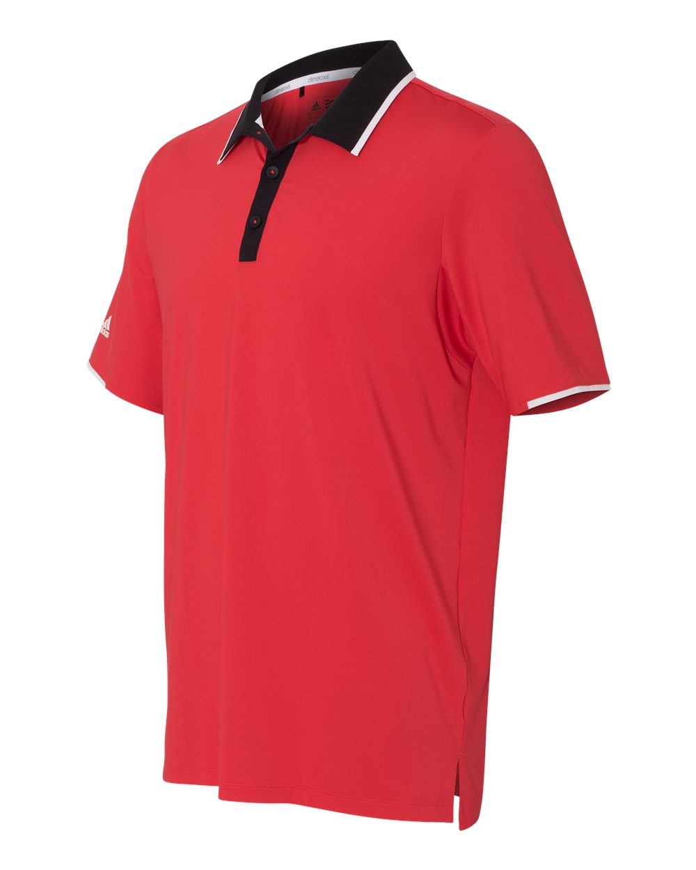 Adidas A166 Performance Colorblock Sport Shirt - Ray Red Black White