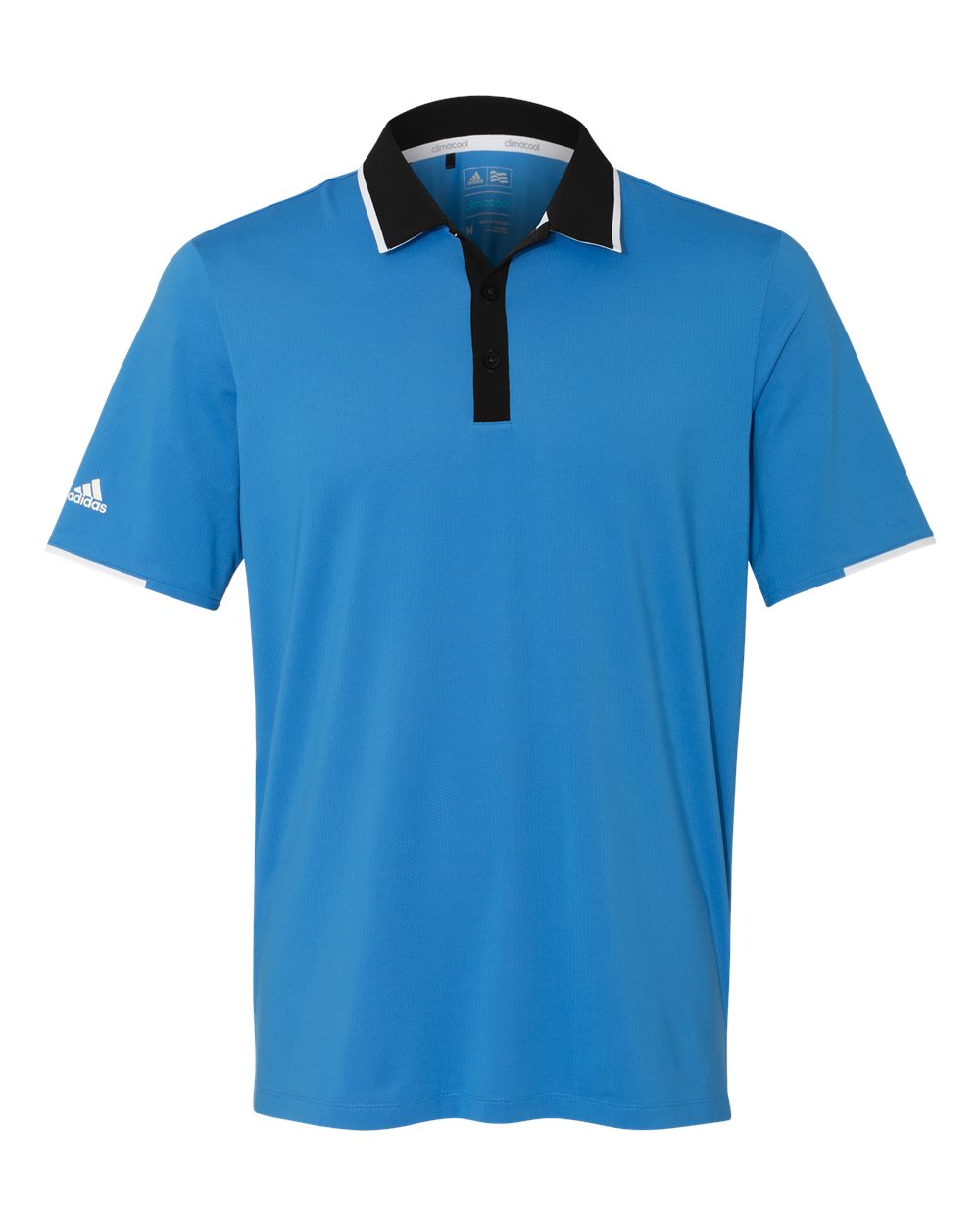 Adidas A166 Performance Colorblock Sport Shirt - Shock Blue Black White