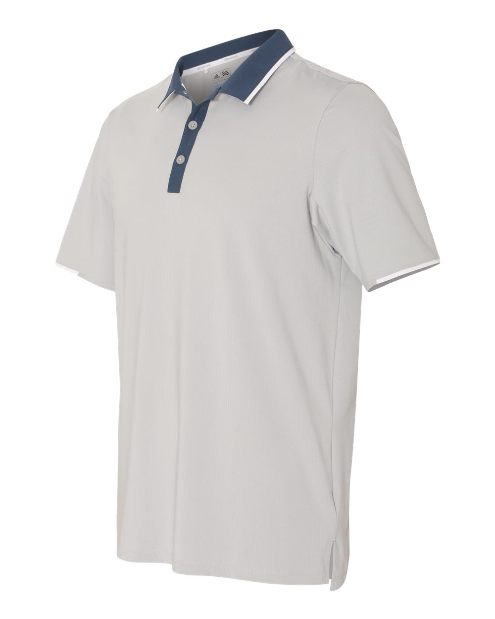 Adidas A166 Performance Colorblock Sport Shirt - Stone  Mineral Blue White