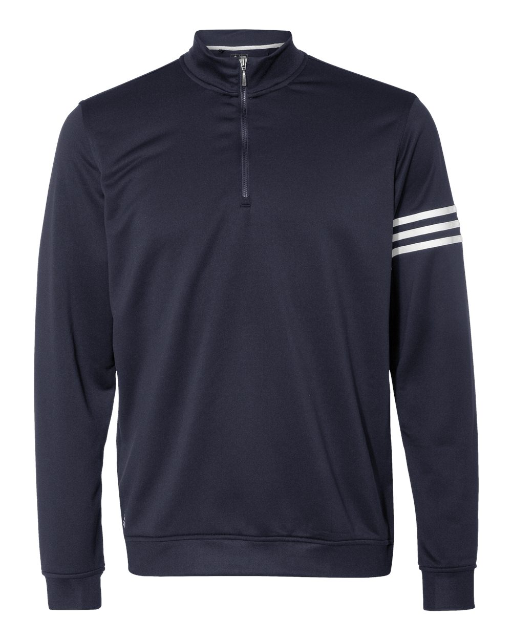 Adidas A190 3-Stripes French Terry Quarter-Zip Pullover - Navy White