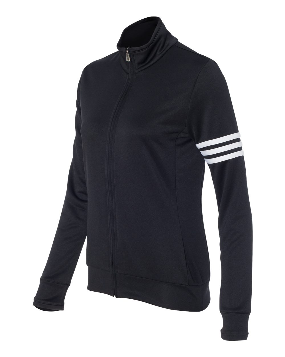 Adidas A191 Women's 3-Stripes French Terry Full-Zip Jacket - Black White