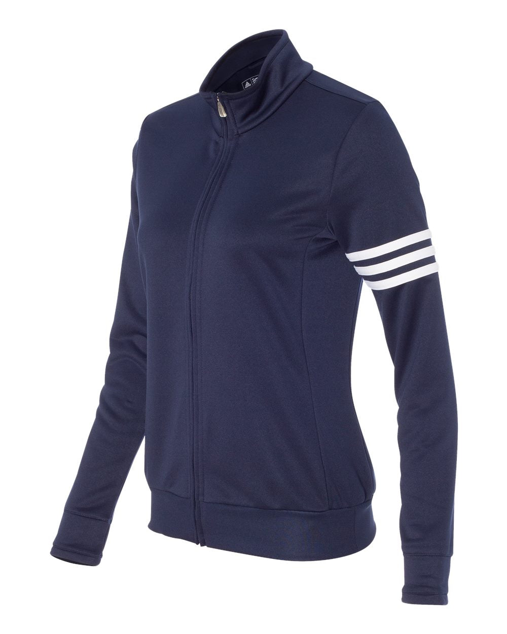 Adidas A191 Women's 3-Stripes French Terry Full-Zip Jacket - Navy White