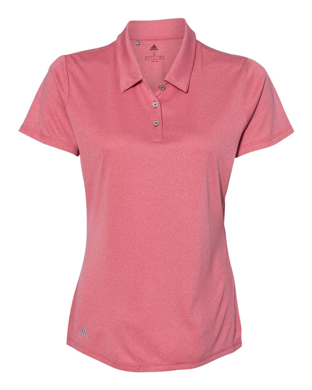 Adidas A241 Women's Heathered Sport Shirt - Power Red Heather