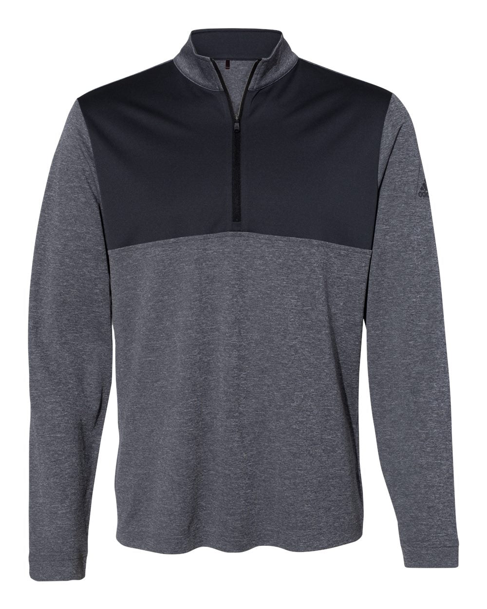 Adidas A280 Lightweight Quarter-Zip Pullover - Black Heather Carbon
