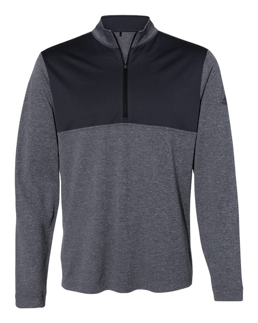 Adidas A280 Lightweight Quarter-Zip Pullover - Black Heather Carbon