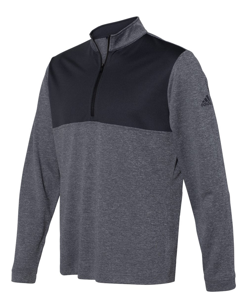 Adidas A280 Lightweight Quarter-Zip Pullover - Black Heather Carbon