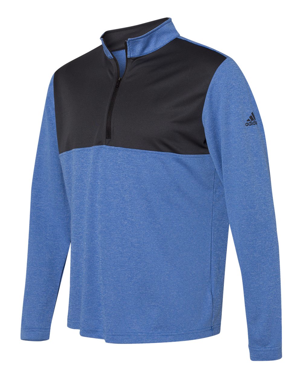 Adidas A280 Lightweight Quarter-Zip Pullover - Collegiate Royal Heather Carbon