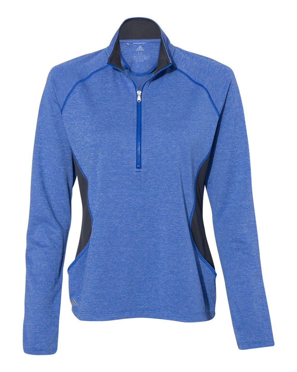 Adidas A281 Women's Lightweight Quarter-Zip Pullover - Collegiate Royal Heather Carbon