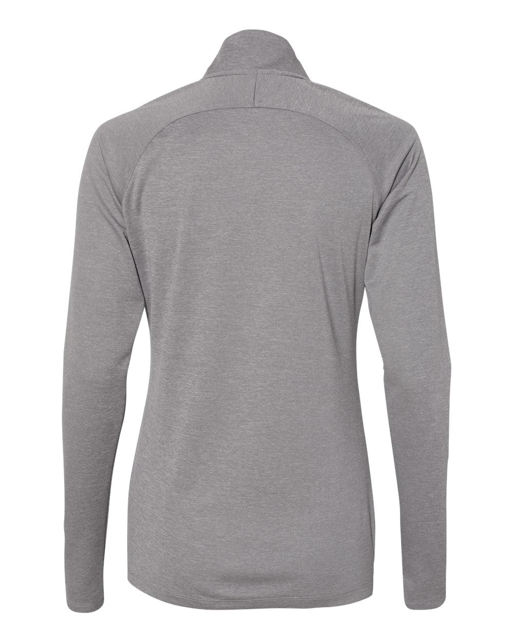 Adidas A281 Women's Lightweight Quarter-Zip Pullover - Grey Three Heather Carbon