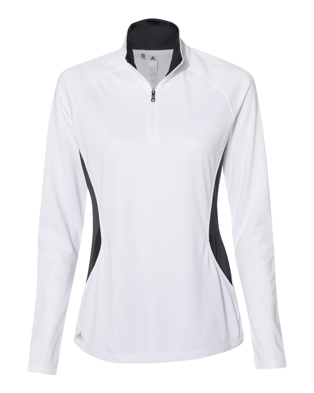 Adidas A281 Women's Lightweight Quarter-Zip Pullover - White Carbon