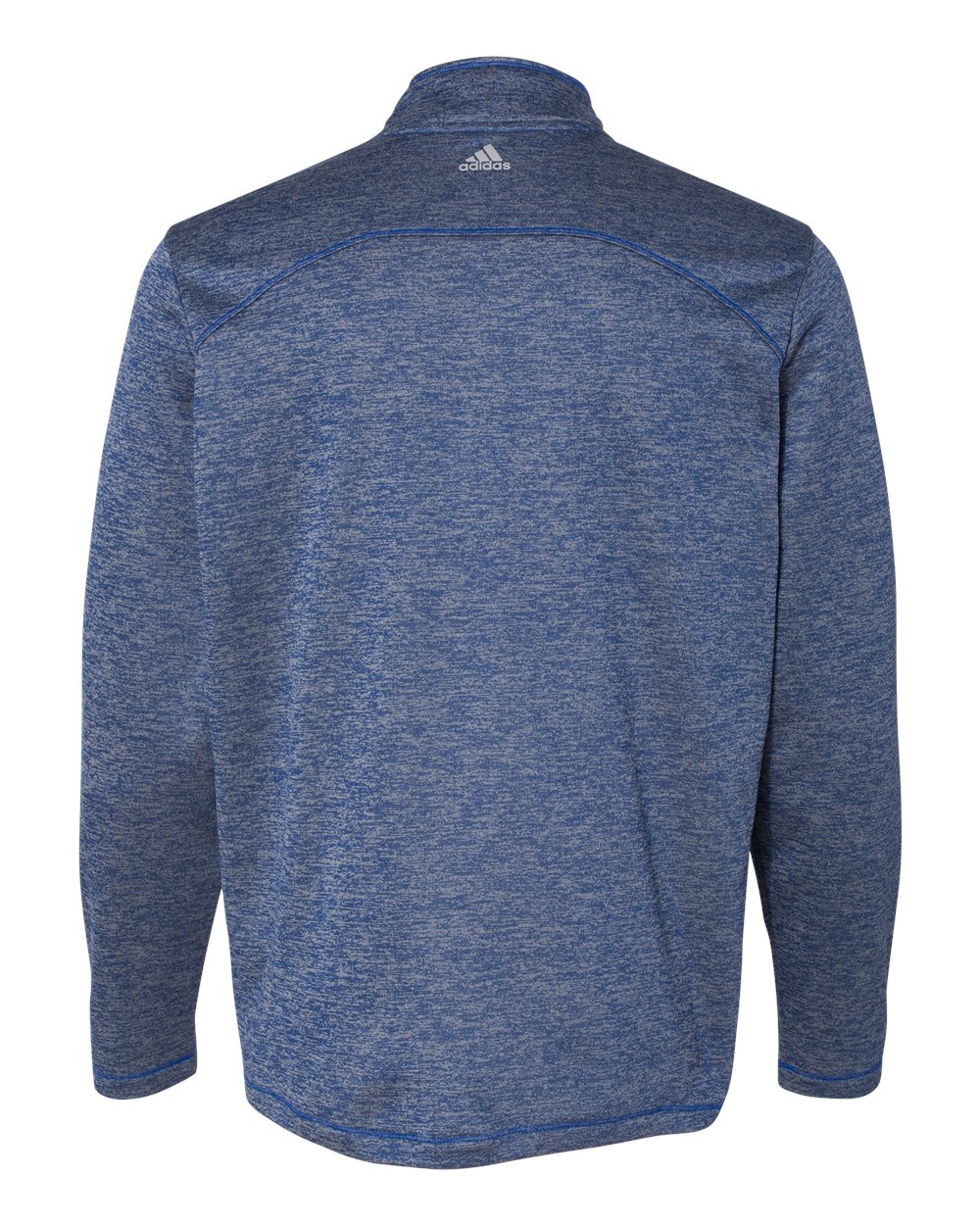 Adidas A284 Brushed Terry Heathered Quarter-Zip Pullover - Collegiate Royal Heather Mid Grey